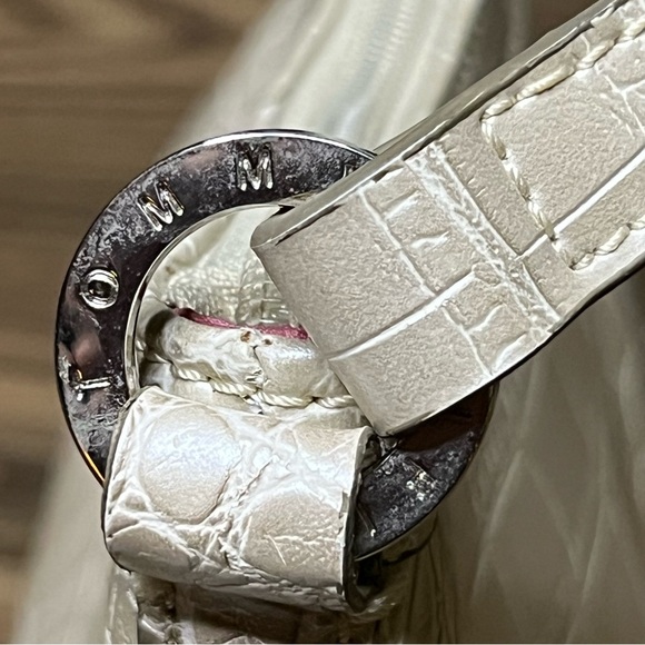 Tommy Croc-Embossed Beige Handbag - Picture 4 of 11